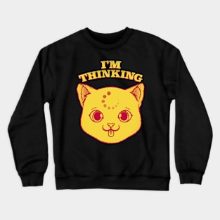 I'm Thinking Funny Cat by Tobe Fonseca Crewneck Sweatshirt